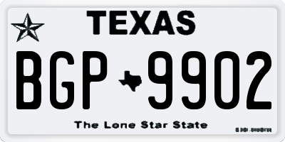 TX license plate BGP9902