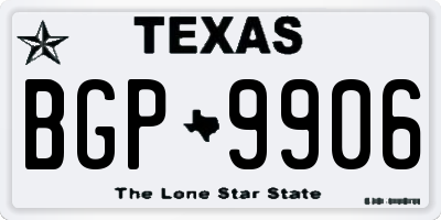 TX license plate BGP9906