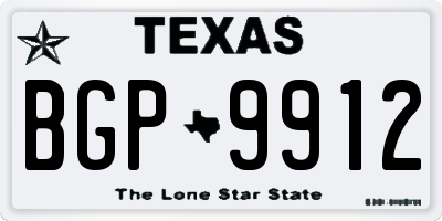 TX license plate BGP9912
