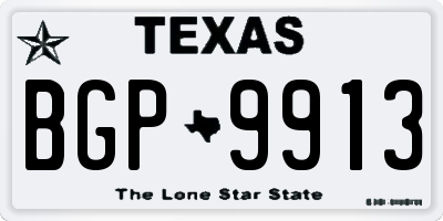 TX license plate BGP9913