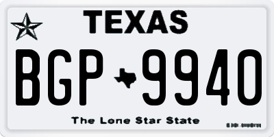 TX license plate BGP9940