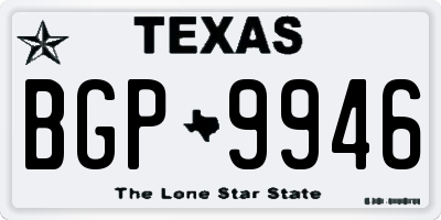 TX license plate BGP9946