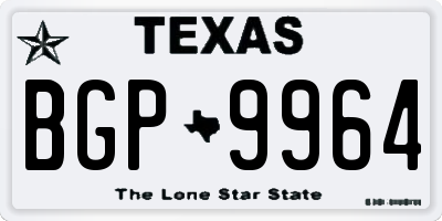TX license plate BGP9964