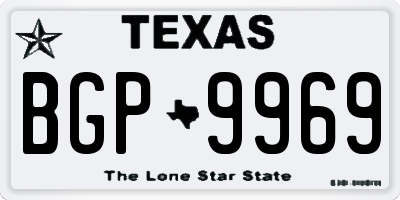 TX license plate BGP9969