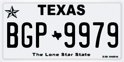 TX license plate BGP9979