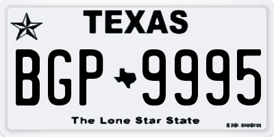 TX license plate BGP9995