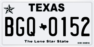 TX license plate BGQ0152