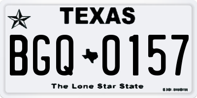 TX license plate BGQ0157