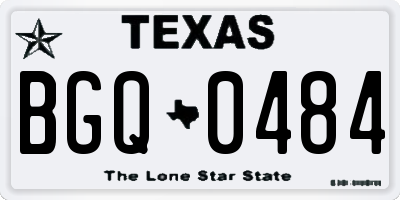 TX license plate BGQ0484