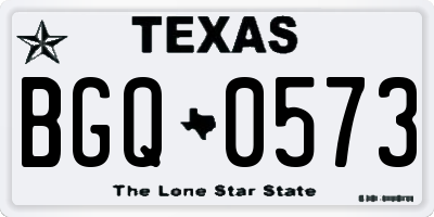 TX license plate BGQ0573