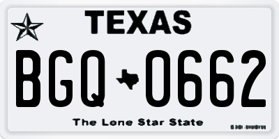 TX license plate BGQ0662