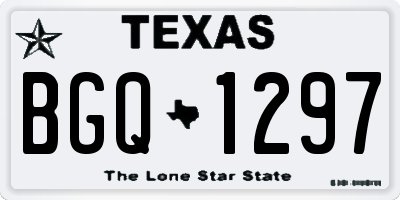 TX license plate BGQ1297