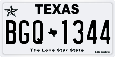 TX license plate BGQ1344