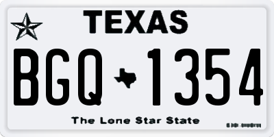 TX license plate BGQ1354