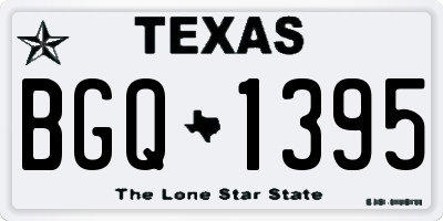 TX license plate BGQ1395