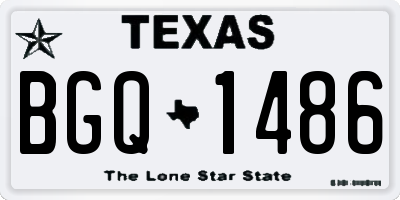 TX license plate BGQ1486