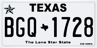 TX license plate BGQ1728
