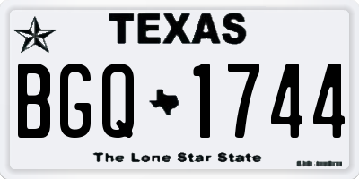 TX license plate BGQ1744