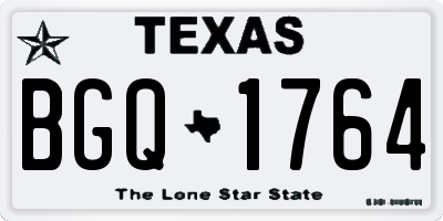 TX license plate BGQ1764