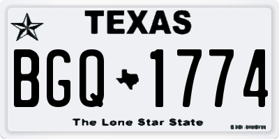 TX license plate BGQ1774