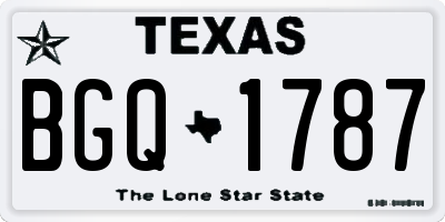 TX license plate BGQ1787