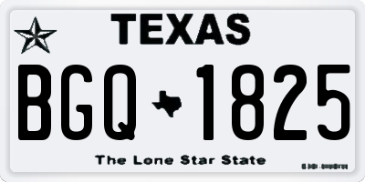 TX license plate BGQ1825