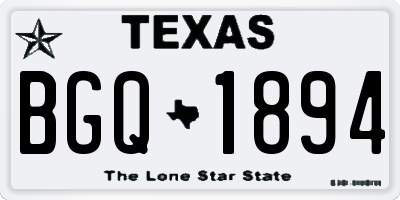 TX license plate BGQ1894