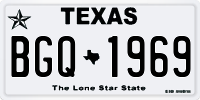 TX license plate BGQ1969