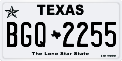 TX license plate BGQ2255