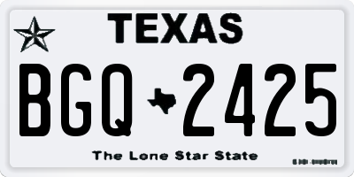 TX license plate BGQ2425