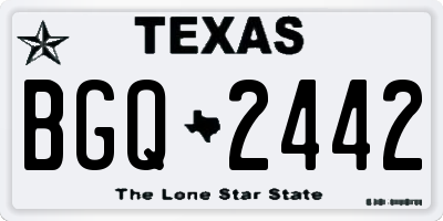 TX license plate BGQ2442