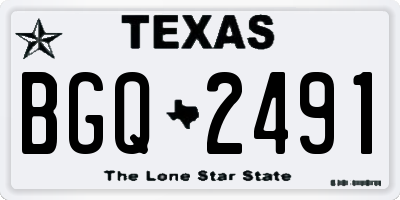 TX license plate BGQ2491