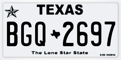 TX license plate BGQ2697