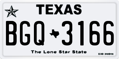 TX license plate BGQ3166