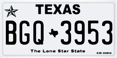 TX license plate BGQ3953