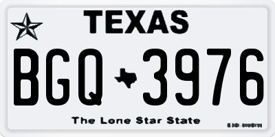 TX license plate BGQ3976