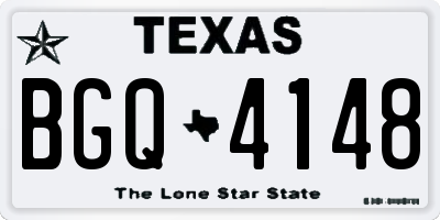 TX license plate BGQ4148