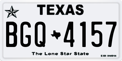 TX license plate BGQ4157