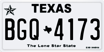 TX license plate BGQ4173