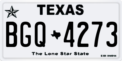 TX license plate BGQ4273