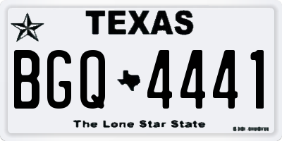 TX license plate BGQ4441
