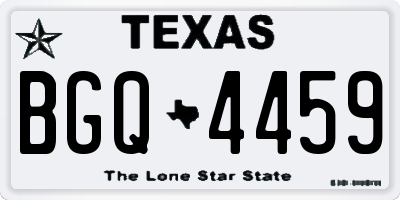 TX license plate BGQ4459