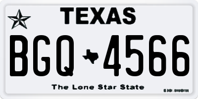 TX license plate BGQ4566