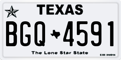 TX license plate BGQ4591