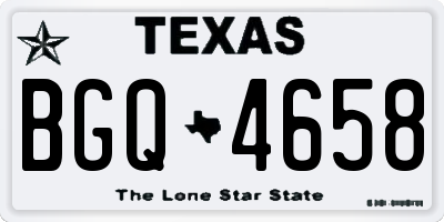 TX license plate BGQ4658