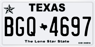 TX license plate BGQ4697