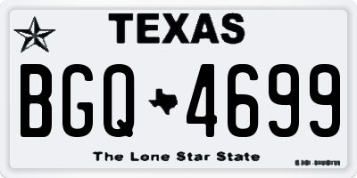 TX license plate BGQ4699