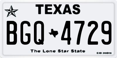 TX license plate BGQ4729