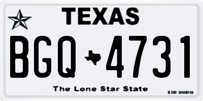 TX license plate BGQ4731