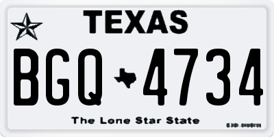 TX license plate BGQ4734